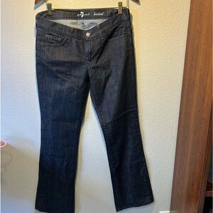 7 for all Mankind bootcut flare jeans dark blue denim in size 29